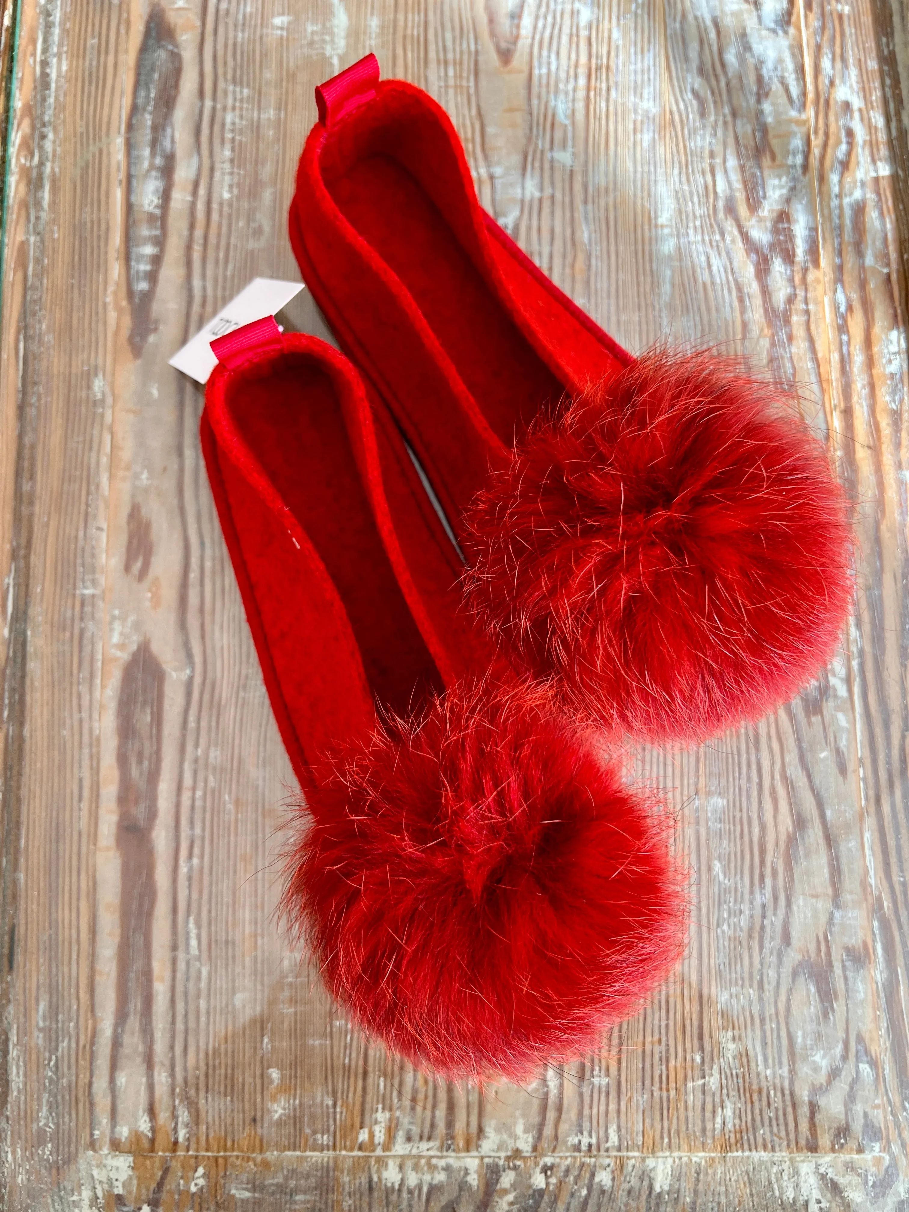 RED slippers