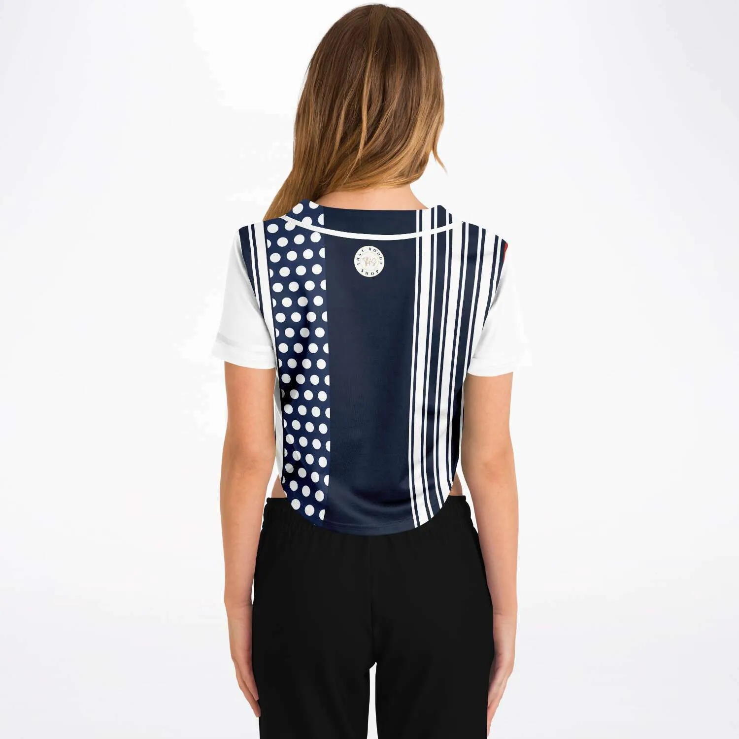 Sail Away Cropped Button Front Jersey