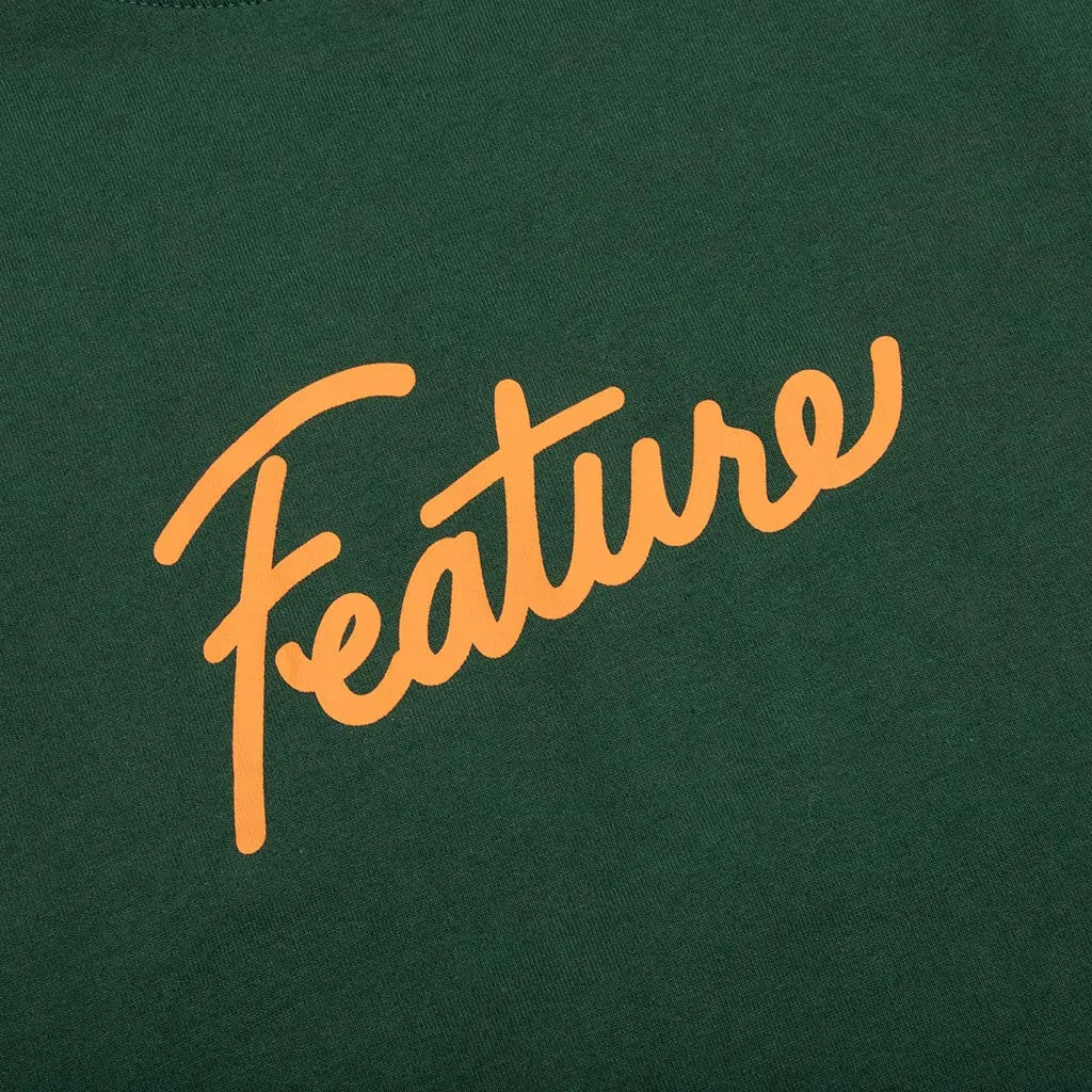 Script Tee - Dark Green