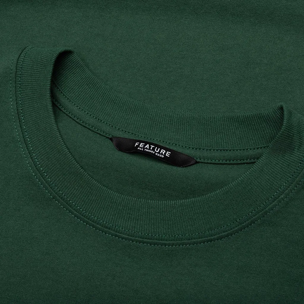 Script Tee - Dark Green