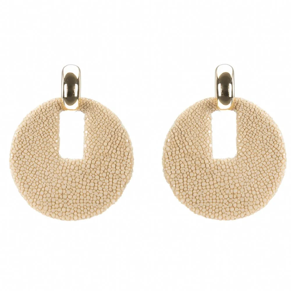 Shagreen Disk  With Gold Cap