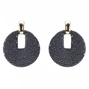 Shagreen Disk  With Gold Cap