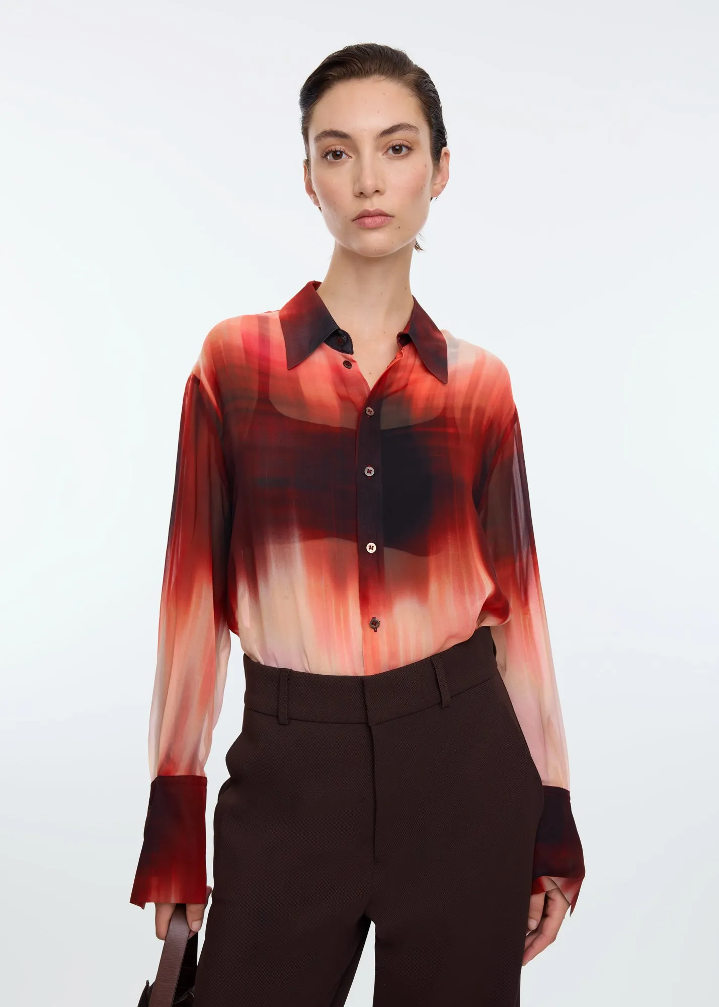 Sheer viscose shirt