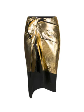 Sinam Metallic Skirt in Gold