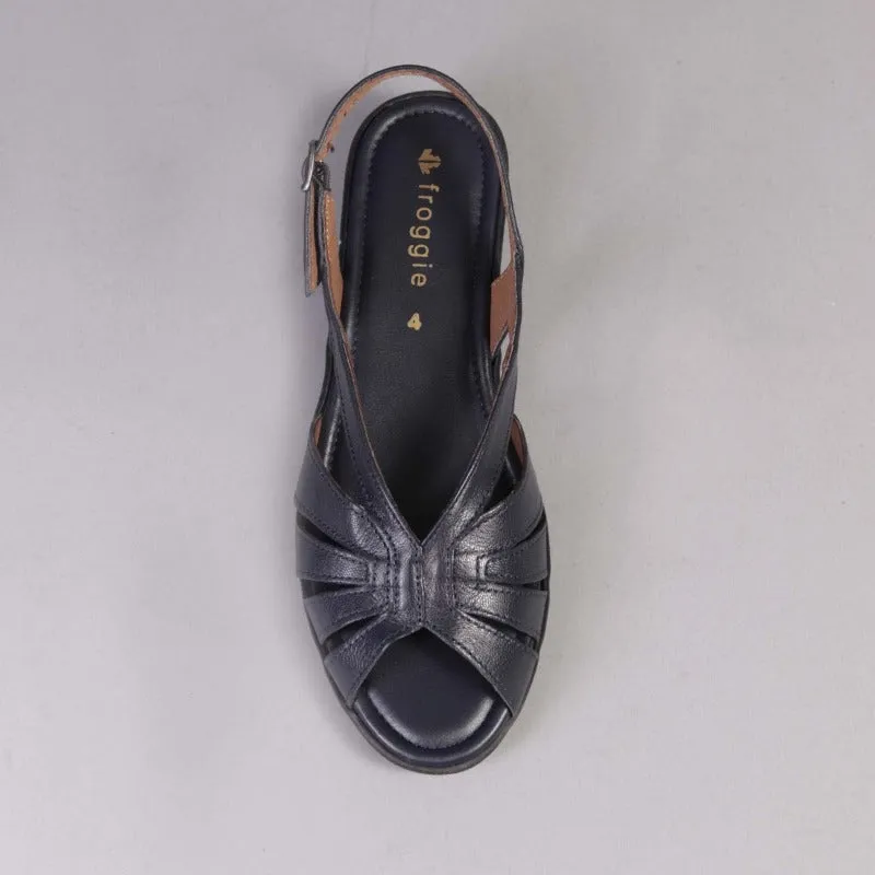 Slingback Sandal in Navy - 12537