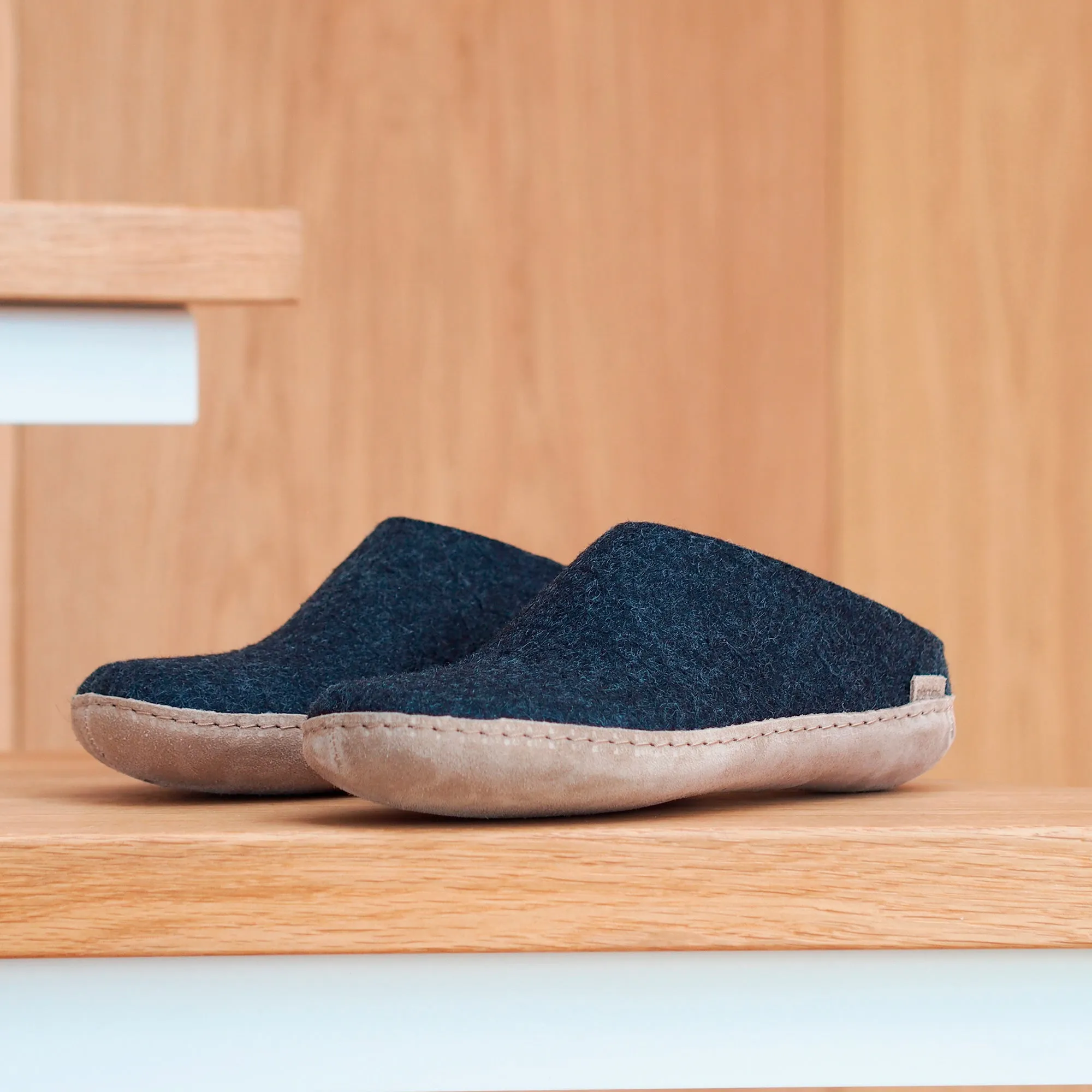 Slip-on with leather sole - Charcoal