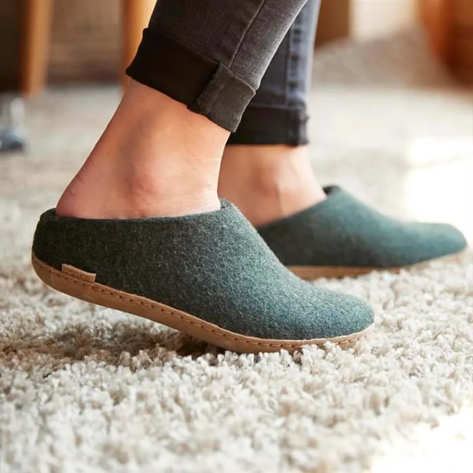 Slip-on with leather sole - Forest