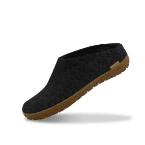 Slip-on with natural rubber sole - honey - Charcoal