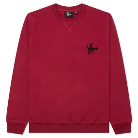 Snaked by a Horse Crewneck Sweatshirt - Beet Red