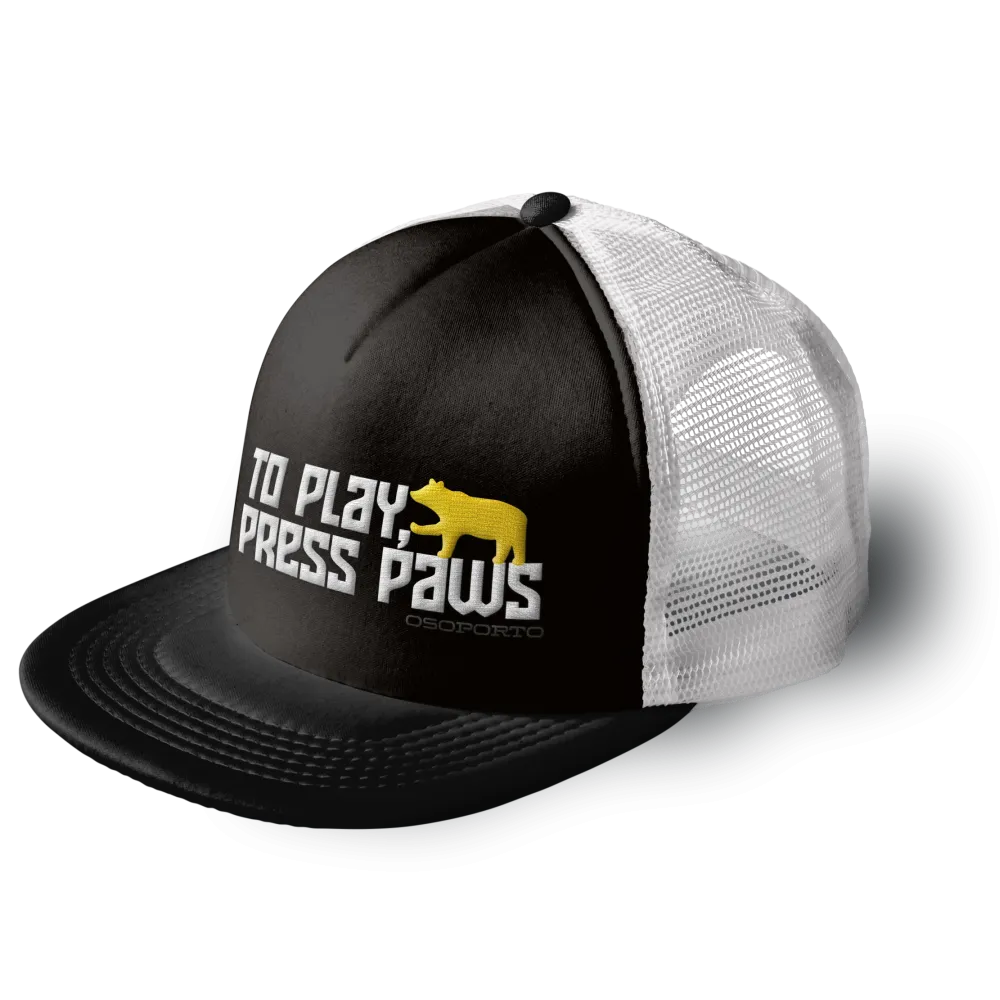 To Play Press Paws Flatbill Trucker Hat