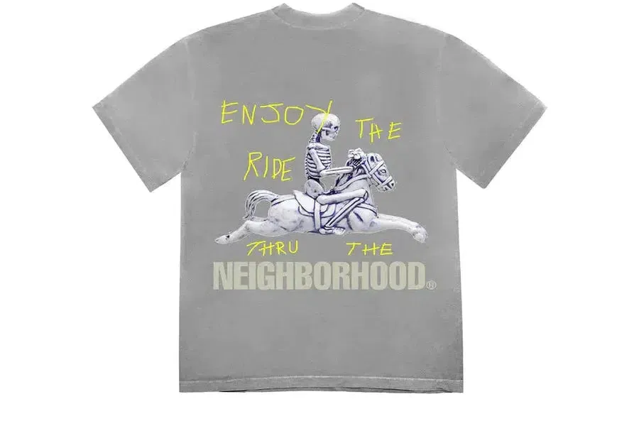 Travis Scott Cactus Jack x Neighborhood Carousel T-shirt Grey