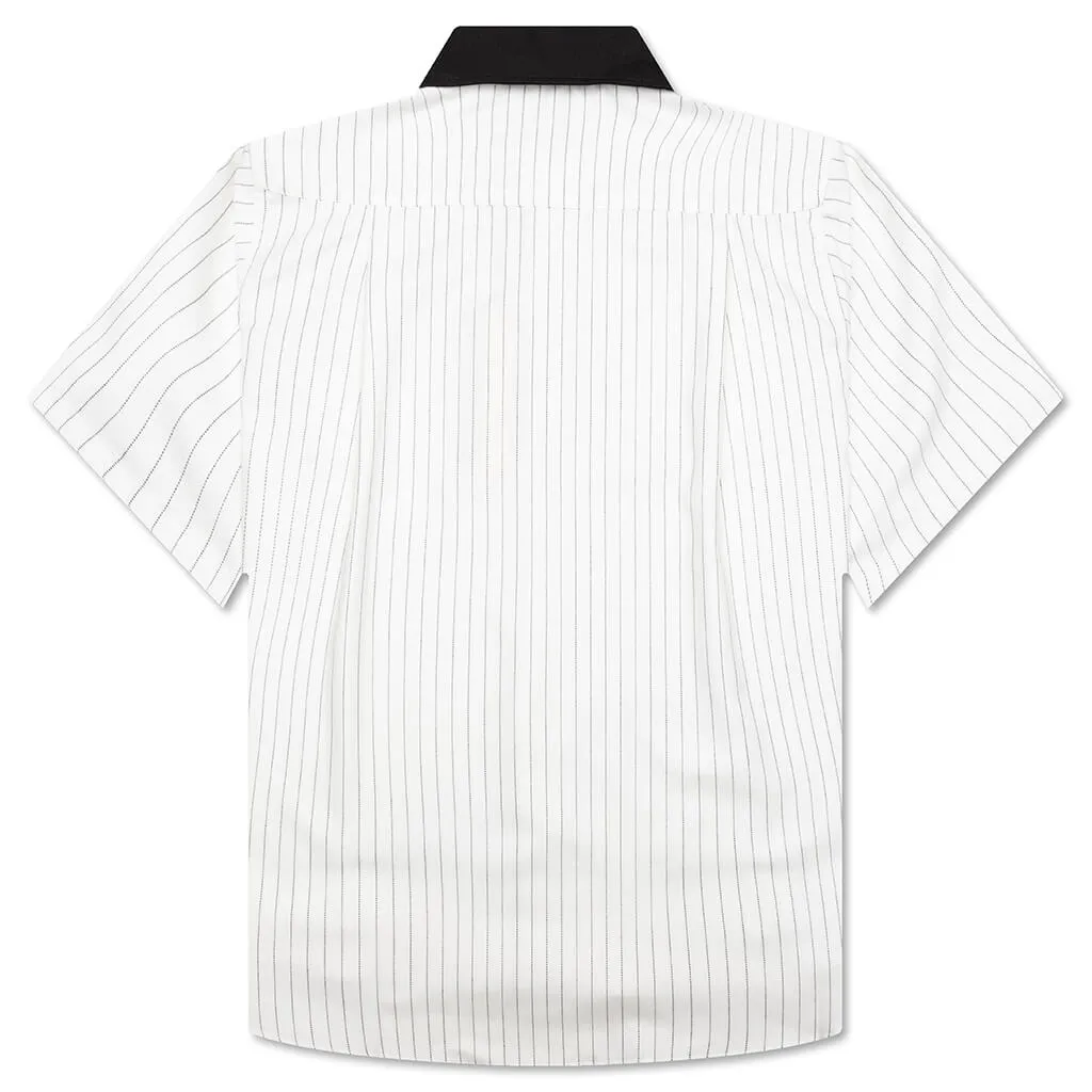 Twill Stripe Mechanic Shirt - White/Black