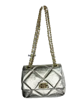 Vimoda Metallic Quilted Bag With Chain One Size