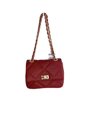 Vimoda Red Quilted Bag With Chain One Size