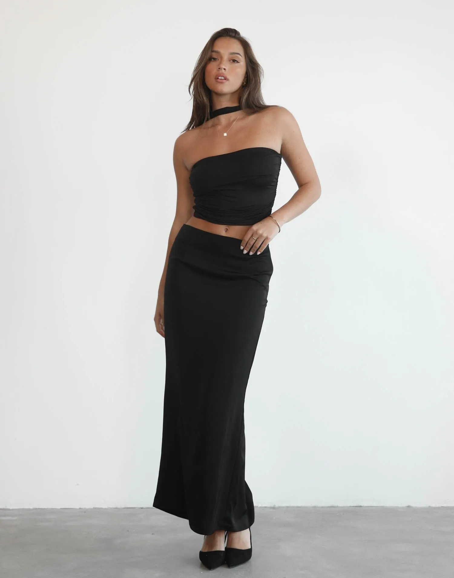 Viviana Maxi Skirt (Black)