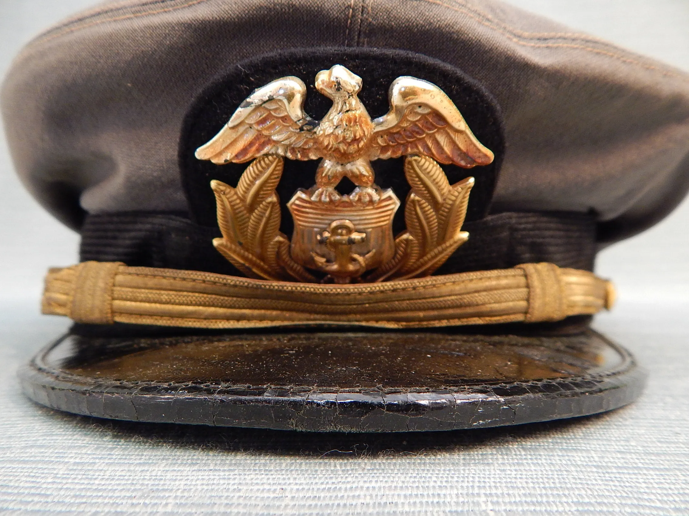 WWII U.S. Navy Medical Officer Cap and Insignia