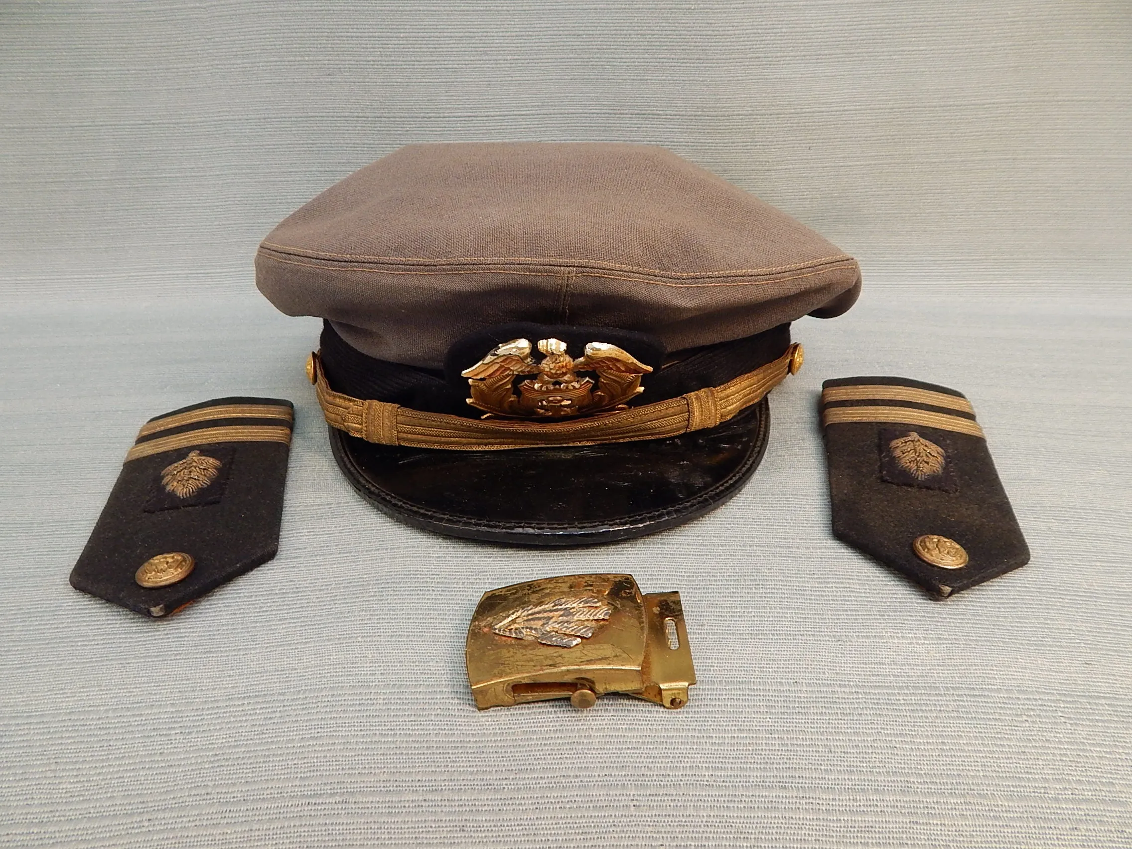 WWII U.S. Navy Medical Officer Cap and Insignia